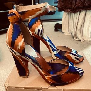 ZARA - TACON / PLATFORM SANDAL / SIZE: 9 / MULTI-COLOR